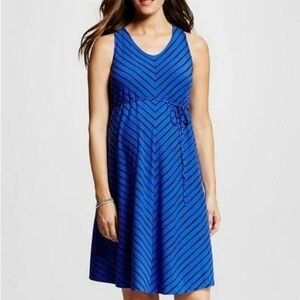 New Women's Maternity Clothes Casual Dress Liz Lange NWT Blue Size Large